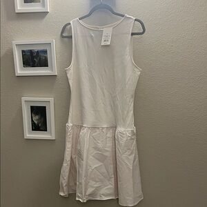 A New Day Drop-Waist Mini Dress – Cream, Size M (NWT)